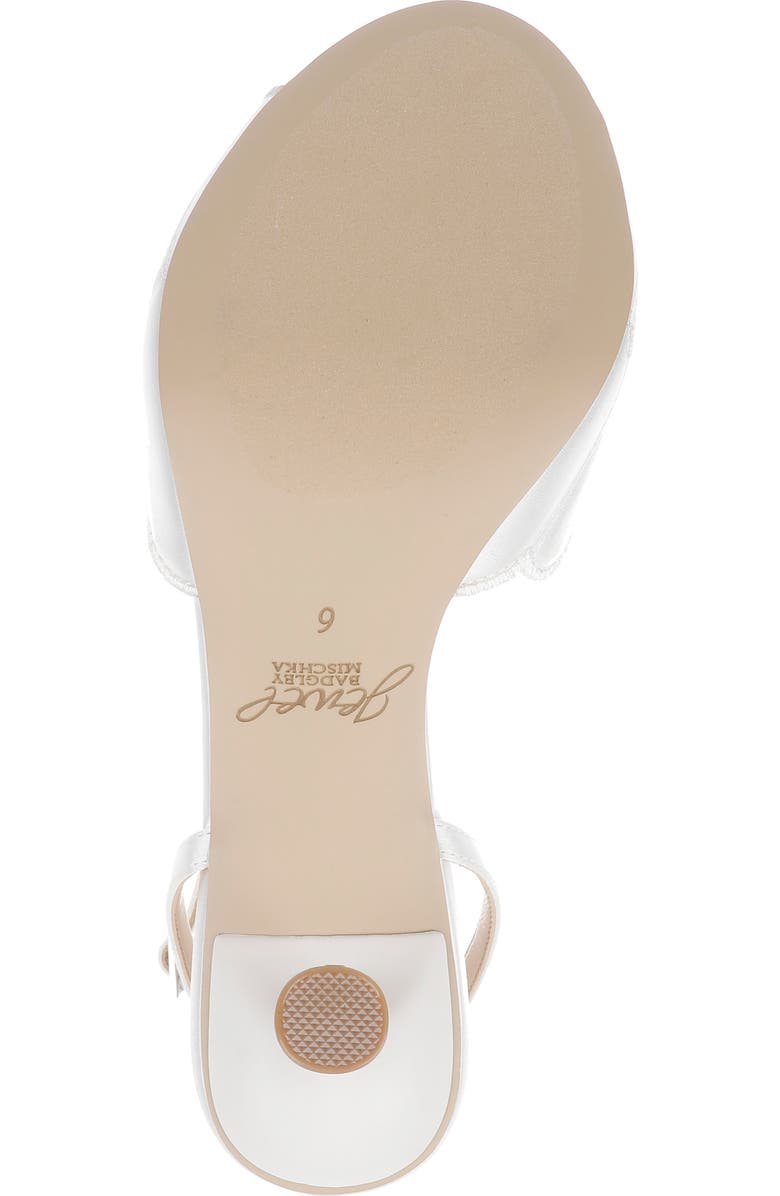 Jewel Badgley Mischka Paradise Ankle Strap Sandal, Alternate, color, Ivory Satin
