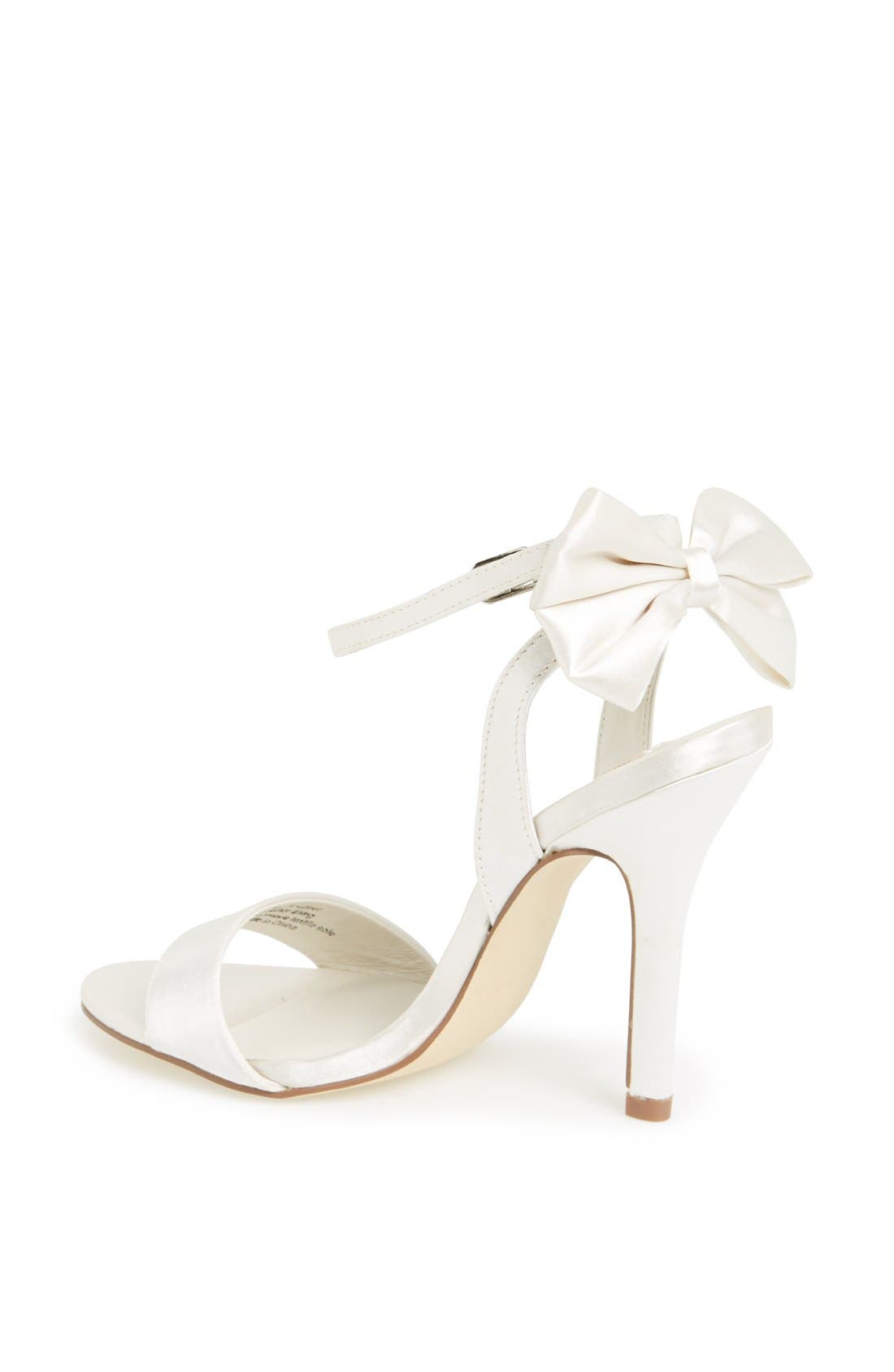 'Milan' Satin Sandal, Alternate, color, IVORY