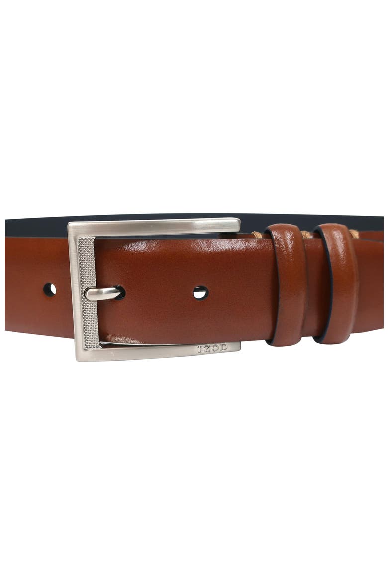 Mens Leather Dress Belt, Alternate, color, Cognac