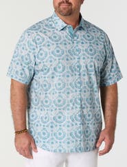 Synrgy by DXL Big & Tall Tonal Tie Dye Sport Shirt
