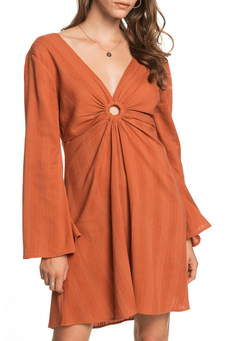 Nothing Compares Long Sleeve Dress, Main, color, AUBURN