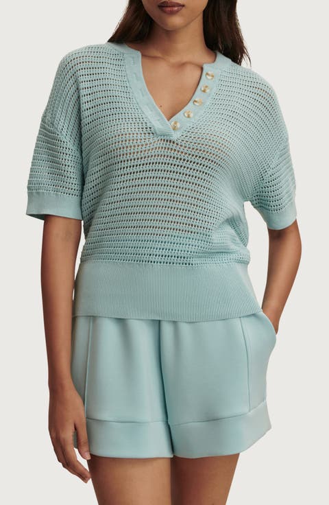Callie Sheer Knit Cotton Top