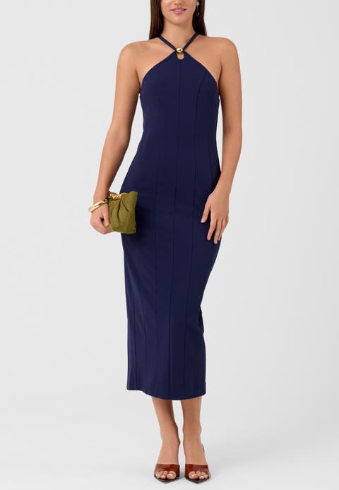 Avalon Halter Neck Midi Dress