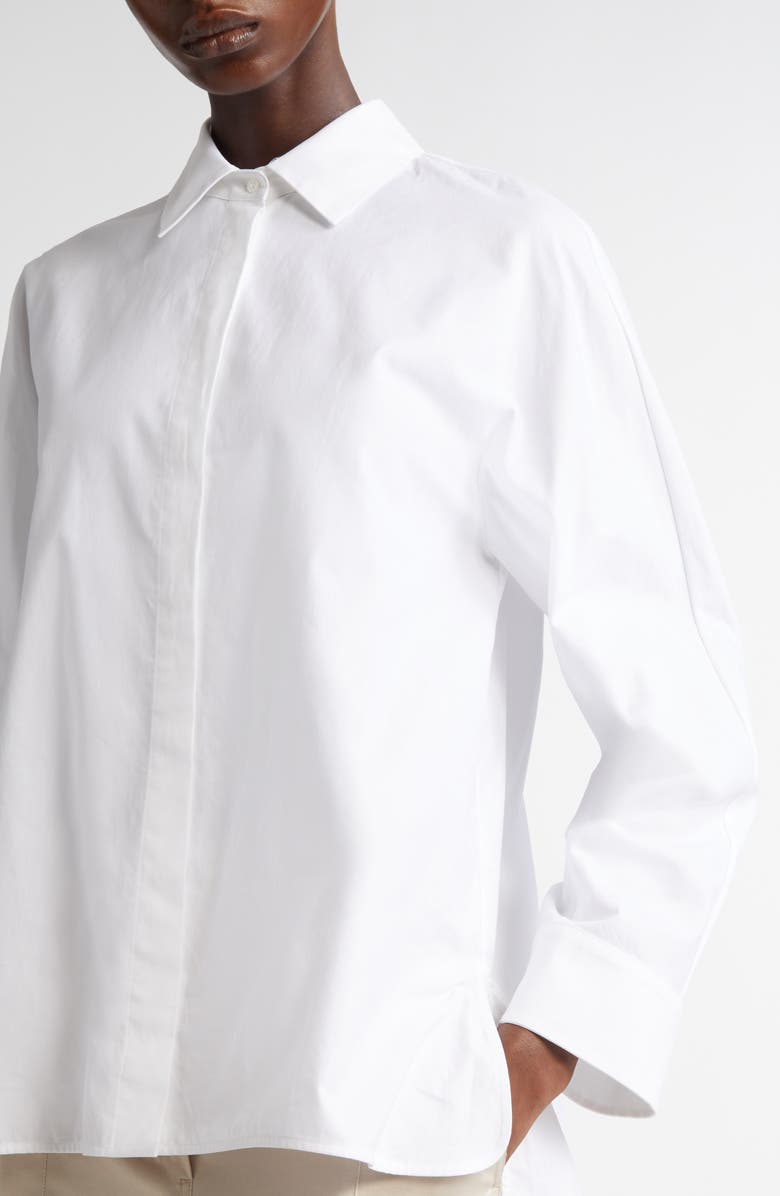 Max Mara Conero Oxford Button-Up Shirt, Alternate, color, 