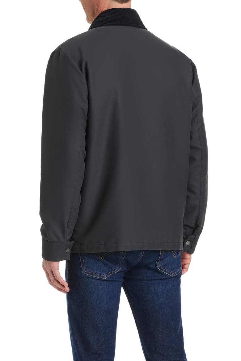 Waxed Barn Jacket, Alternate, color, BLACK