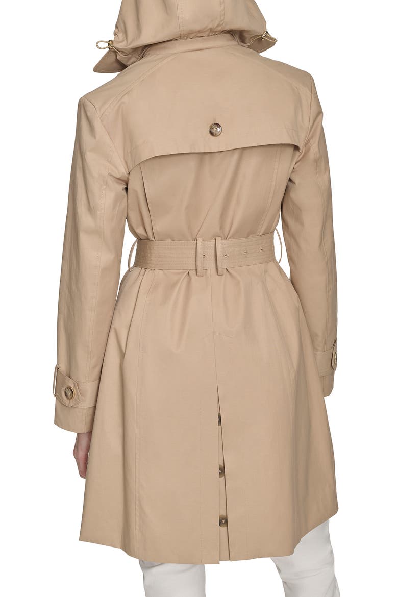 Water Resistant Trench Coat with Removable Hood, Alternate, color, KHAKI