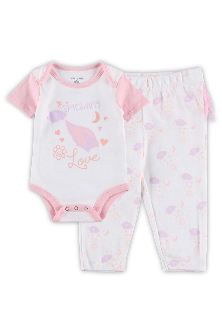Girls Newborn & Infant White Arizona Cardinals Spreading Love Bodysuit and Tutu Leggings Set, Main, color, White