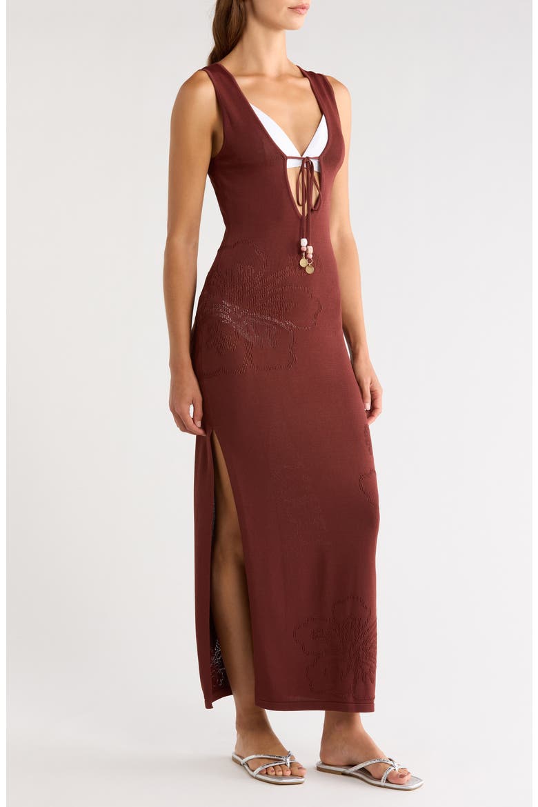 Lola Knit Maxi Dress, Alternate, color, COCO