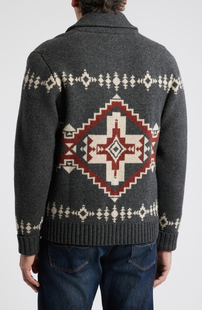 Pendleton Four Corners Lambswool Zip Cardigan, Alternate, color, 