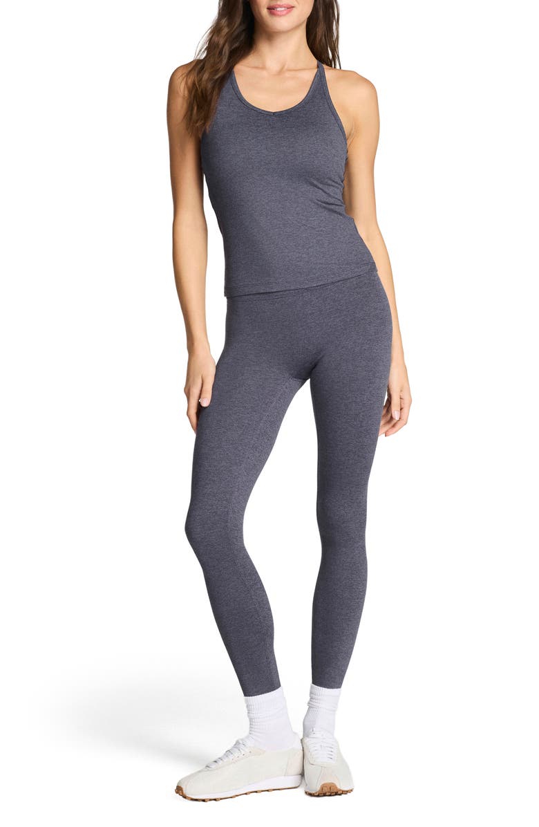 SPANX<sup
®</sup
SoftStretch Rib Shelf Bra Performance Tank, Alternate, color, Dark Pewter