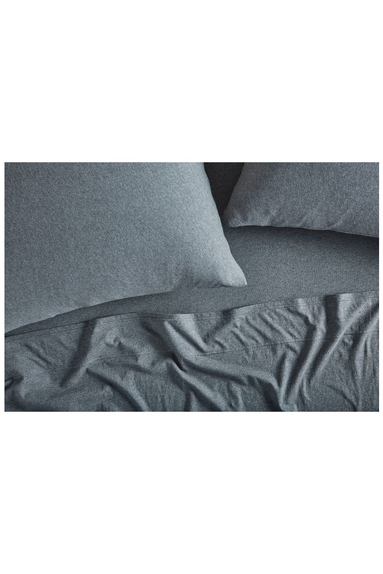 Organic Cotton Jersey Sheet Set, Alternate, color, CHARCOAL HEATHER
