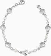 Oradina Sterling Silver Ocean Treasures Station Bracelet