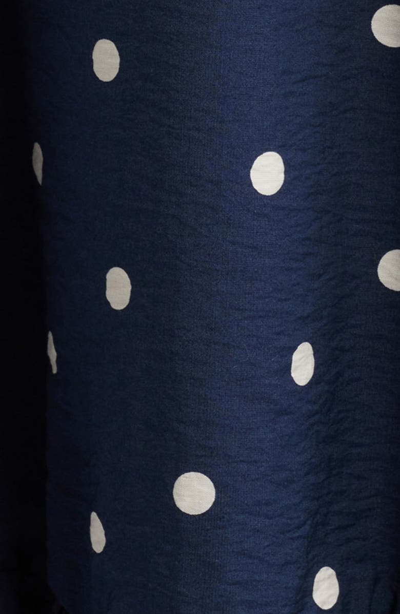 Caslon<sup>®</sup> Pintuck Tie Waist Dress, Alternate, color, Navy- Ivory Disorderly Dot