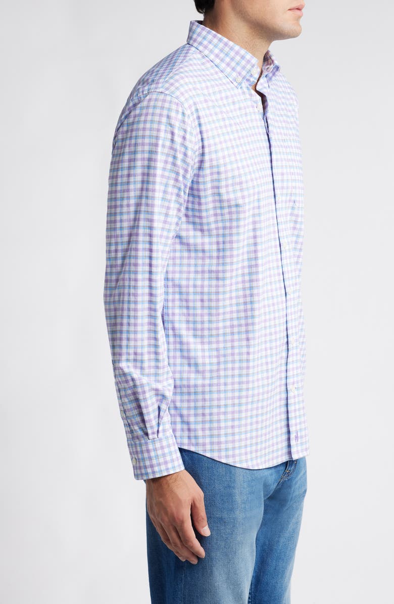 johnnie-O Hughes Check Performance Button-Down Shirt, Alternate, color, 