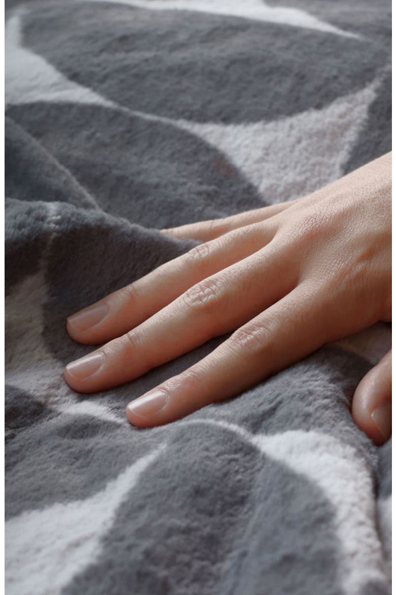 Half Moon Print Throw Blanket, Alternate, color, CHARCOAL