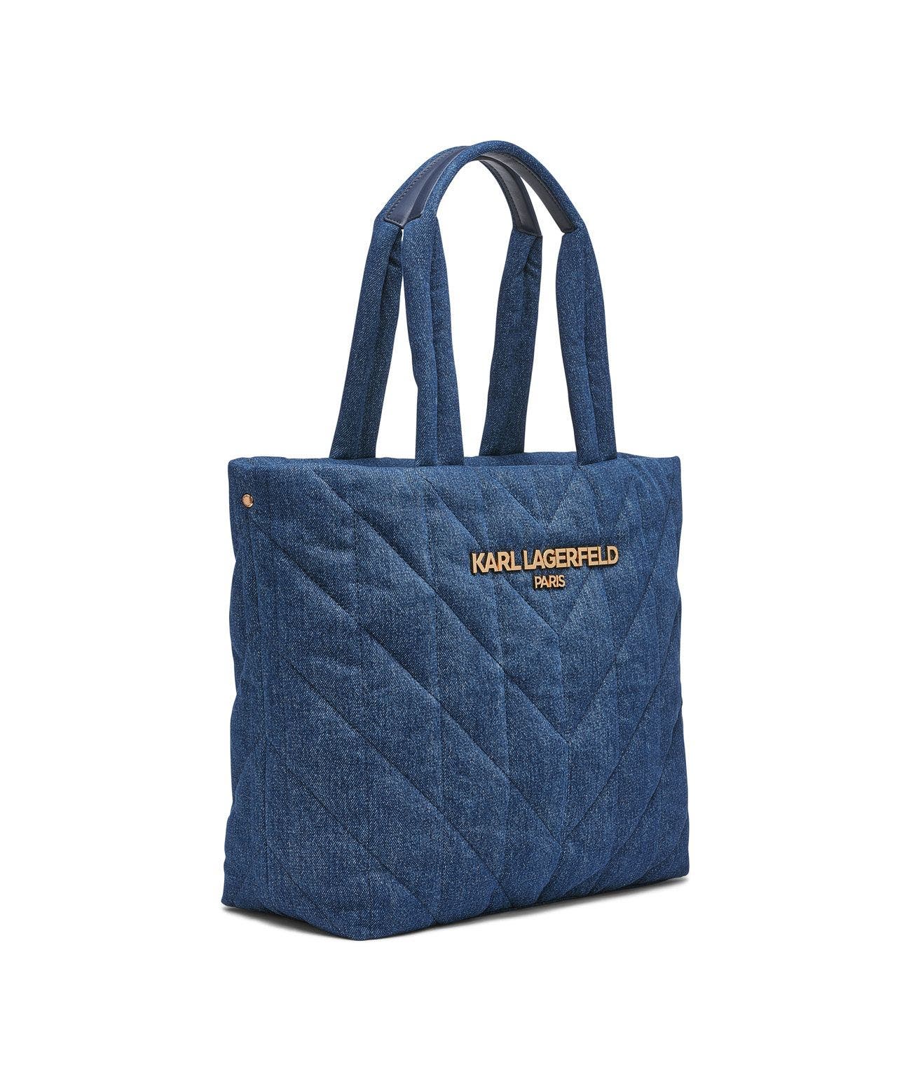 KARL LAGERFELD PARIS Voyage Tote, Alternate, color, Washed Denim