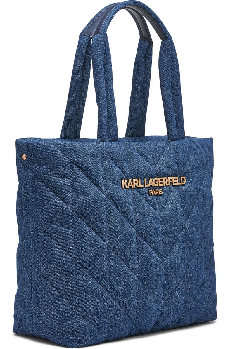 KARL LAGERFELD PARIS Voyage Tote, Alternate, color, Washed Denim