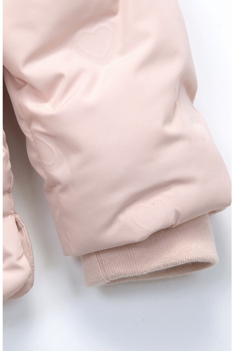 Fleece Lined Heart Pattern Puffer Jacket, Alternate, color, Pink