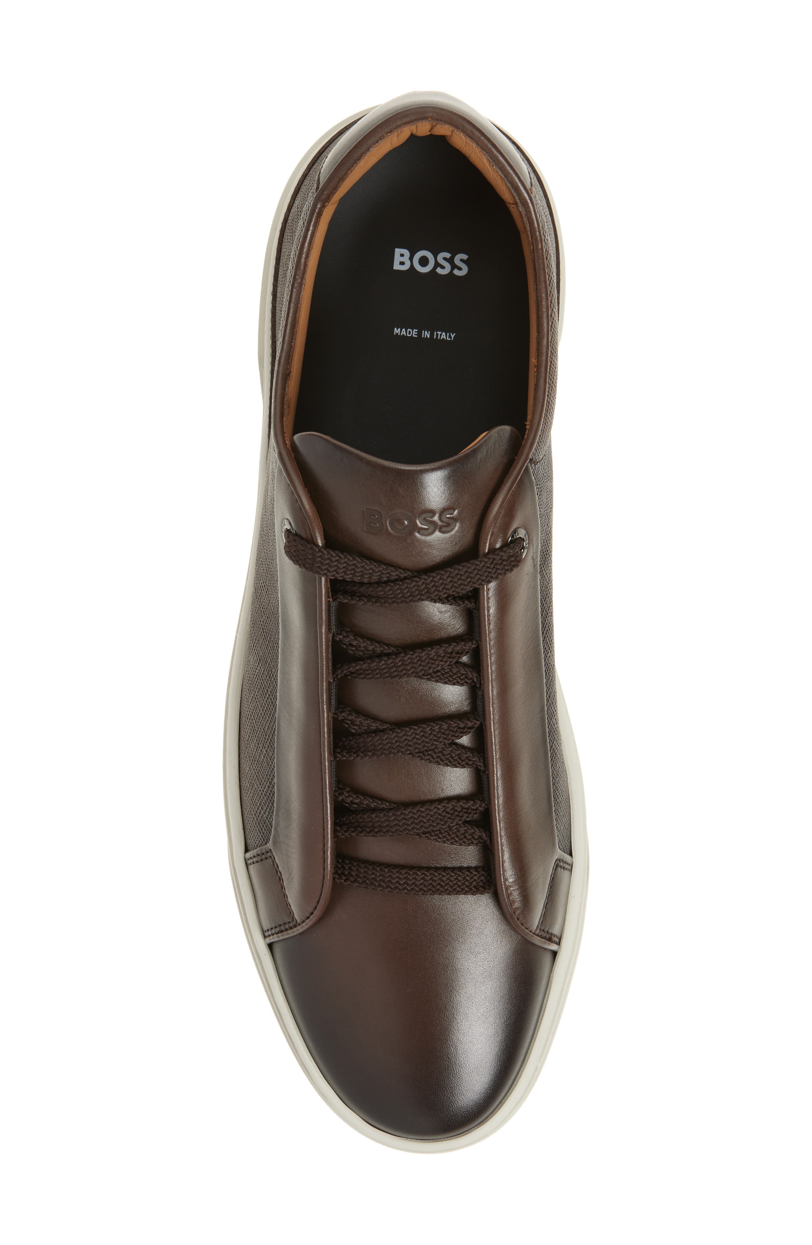 Gary Low Top Sneaker, Alternate, color, DARK BROWN / BLACK