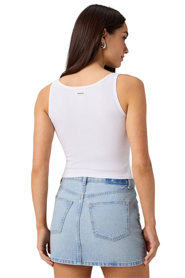 Women's Modal Rib Cropped Tank, Alternate, color, Classic White