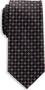 Oak Hill by DXL Big & Tall Geometric Grid Patterned Tie