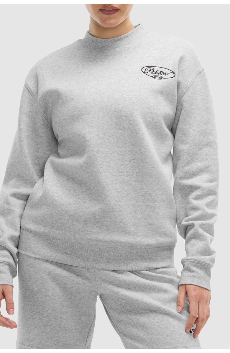 Peloton Soft Fleece Mock Neck Sweatshirt, Main, color, Heather Grey