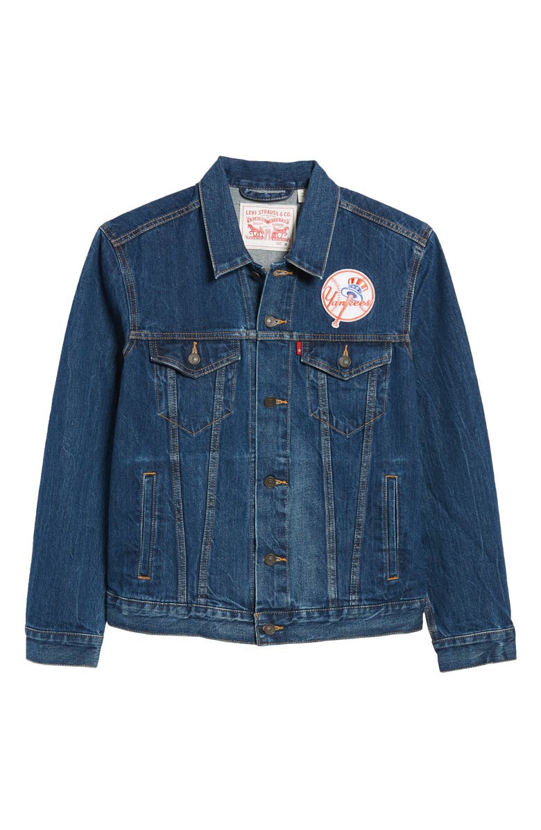 Levi's<sup>®</sup> MLB Yankees Denim Trucker Jacket, Alternate, color, 