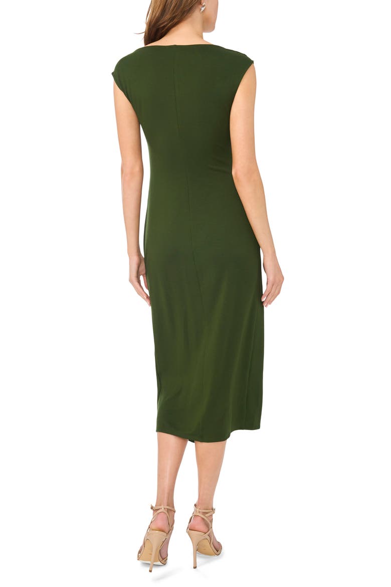 Asymmetric Shirred Waist Body-Con Dress, Alternate, color, MIDNIGHT SAGE