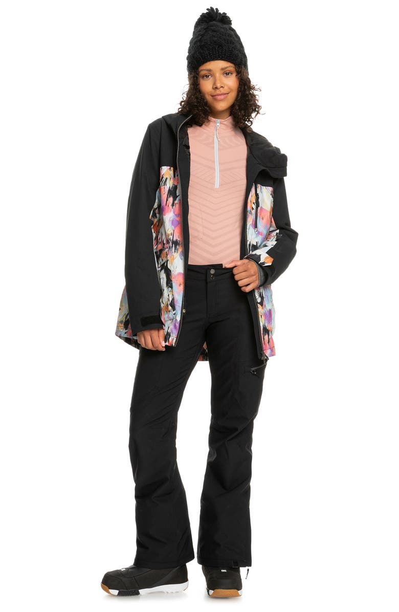 Roxy Cabin Slim Fit Waterproof Snow Pants, Alternate, color, 