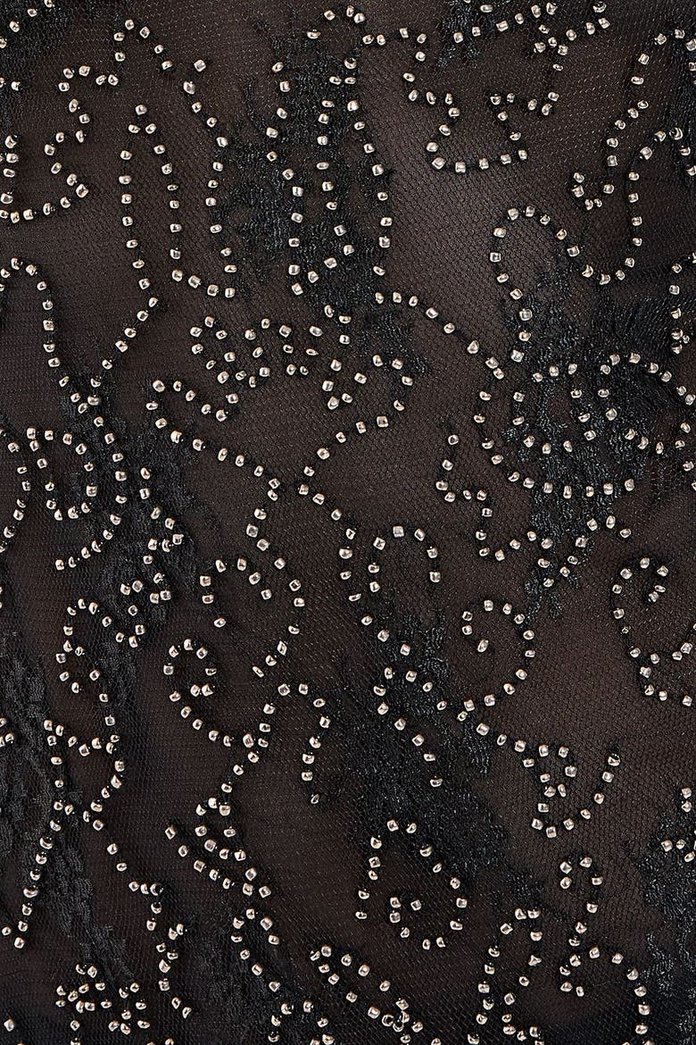 Hand Embellished Lace Mini Dress, Alternate, color, Black