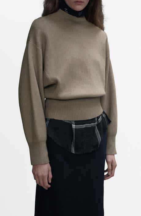 Oversize Mock Neck Sweater