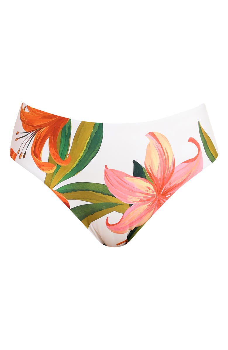 La Blanca Jungle Blossoms Mid Rise Bikini Bottoms, Alternate, color,