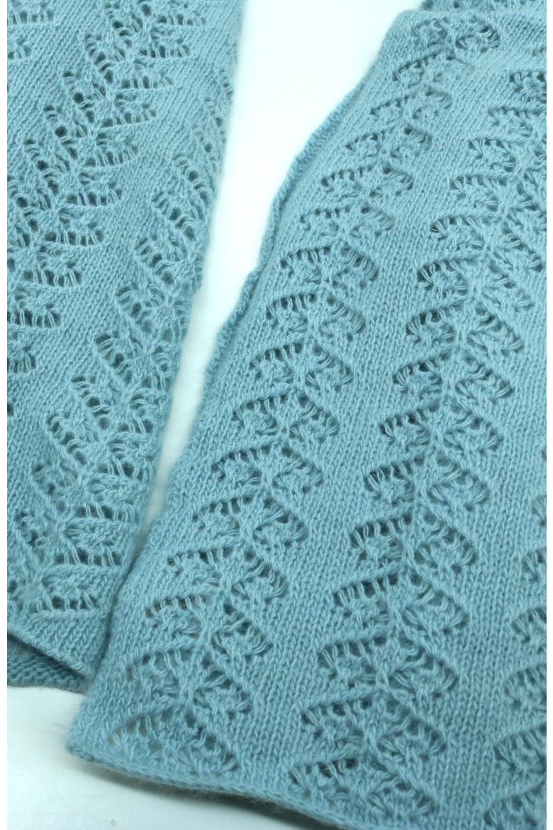 Cashmere openwork wrap, Alternate, color, PALE BLUE