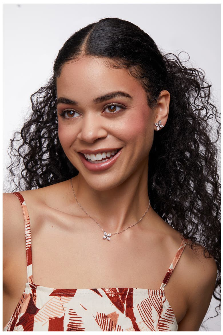 Getty Diamond Pendant Necklace (Nordstrom Exclusive), Alternate, color, WHITE