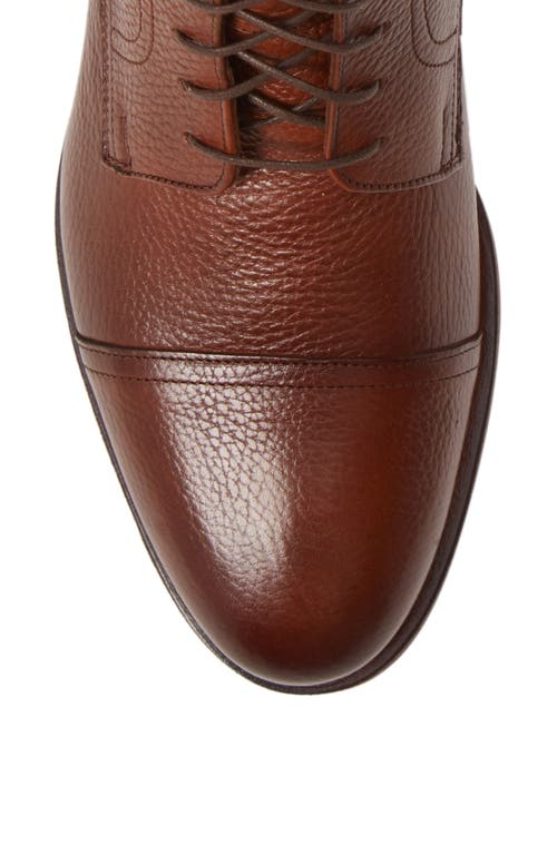 Hugo Boss Oracle Cap Toe Boot In Brown
