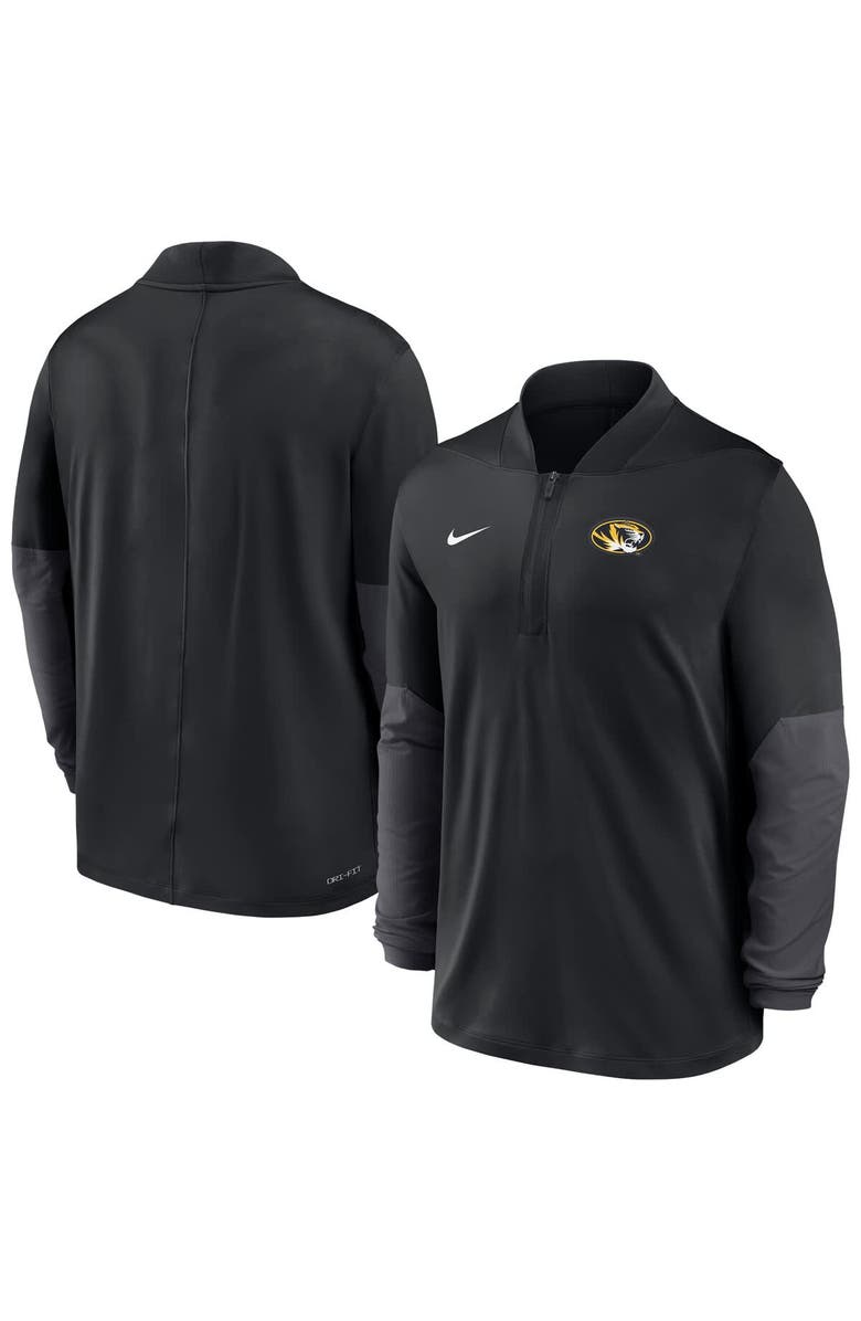 Nike Men's Nike  Black Missouri Tigers Dri-FIT Half-Zip Pullover, Main, color, 