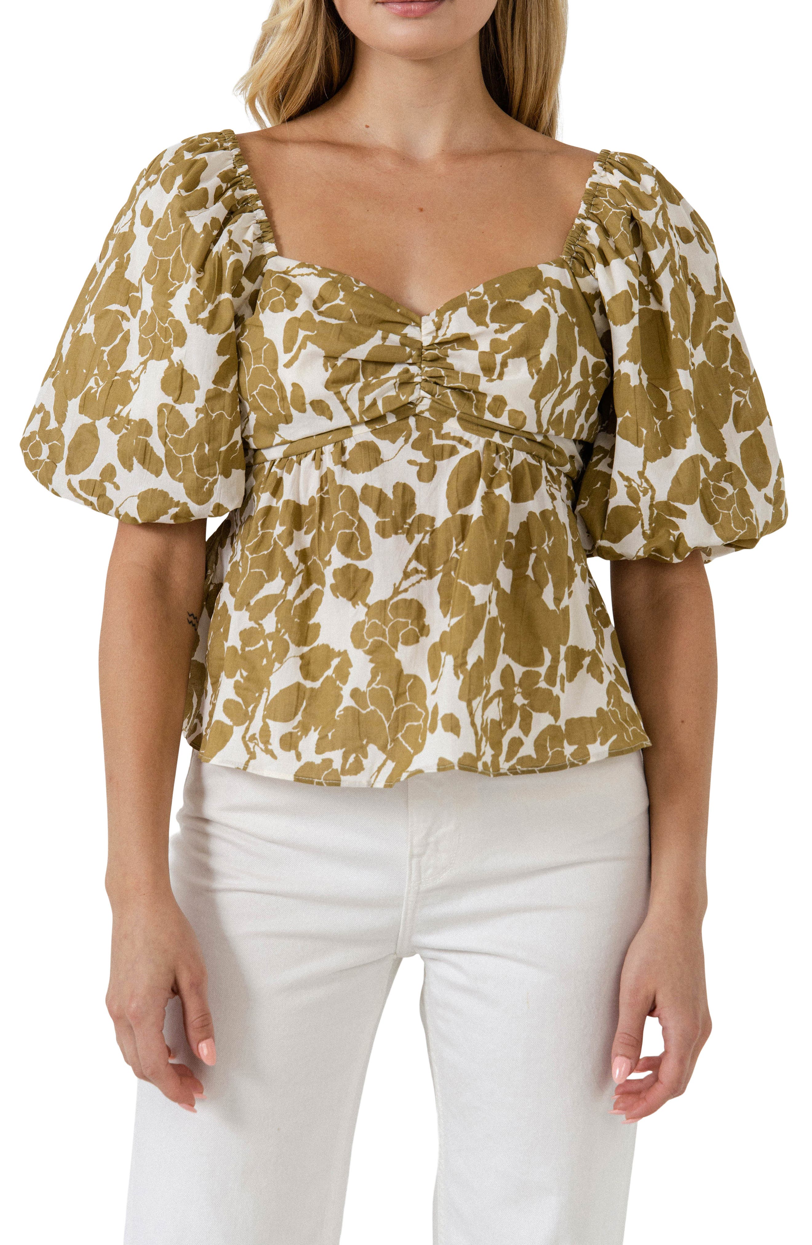Free the Roses Floral Peplum Top