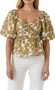 Free the Roses Floral Peplum Top