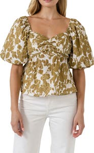 Free the Roses Floral Peplum Top