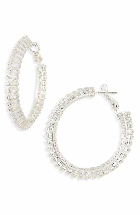 Tasha Crystal Hoop Earrings