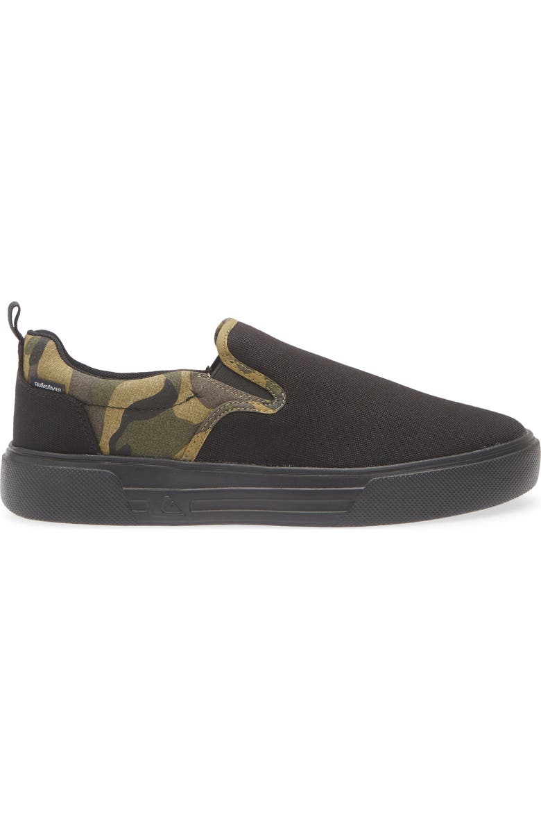 Quiksilver Shore Slip-On Sneaker, Alternate, color, Black/ Camo/ Multi