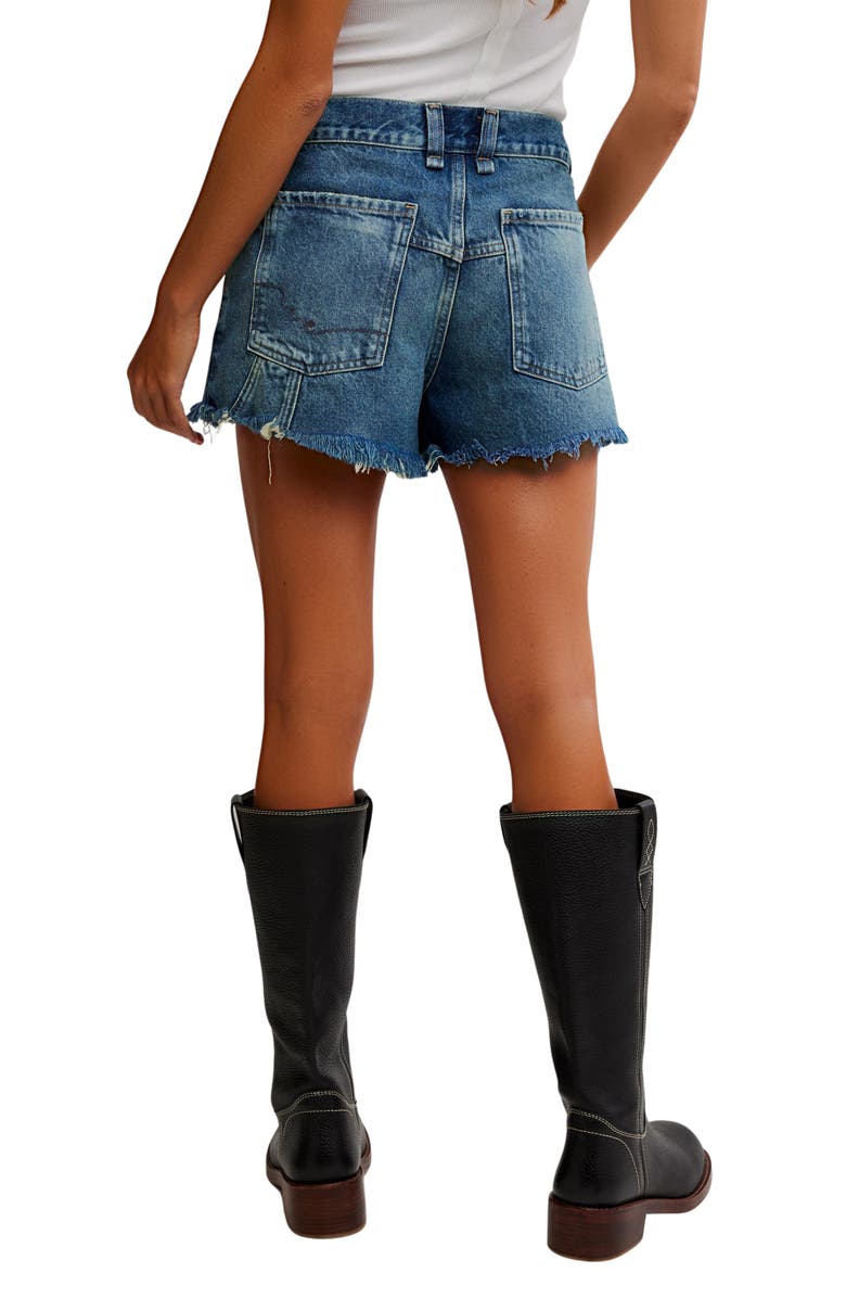 Free People Now or Never Denim Shorts, Alternate, color, Sunsational