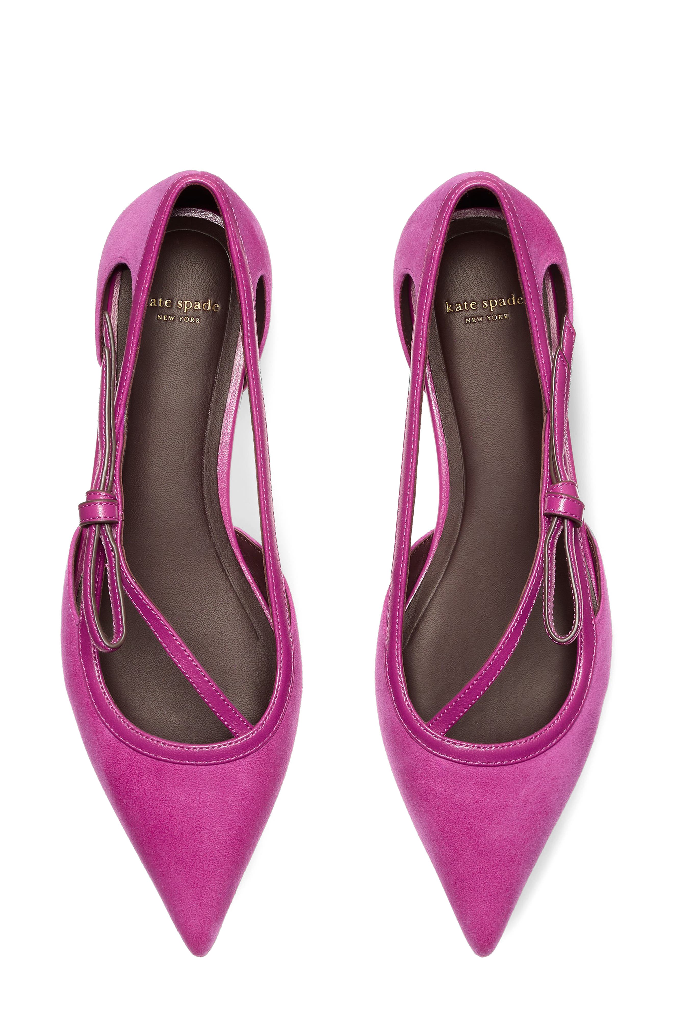 Loop Pointed Toe Flat, Alternate, color, BEET