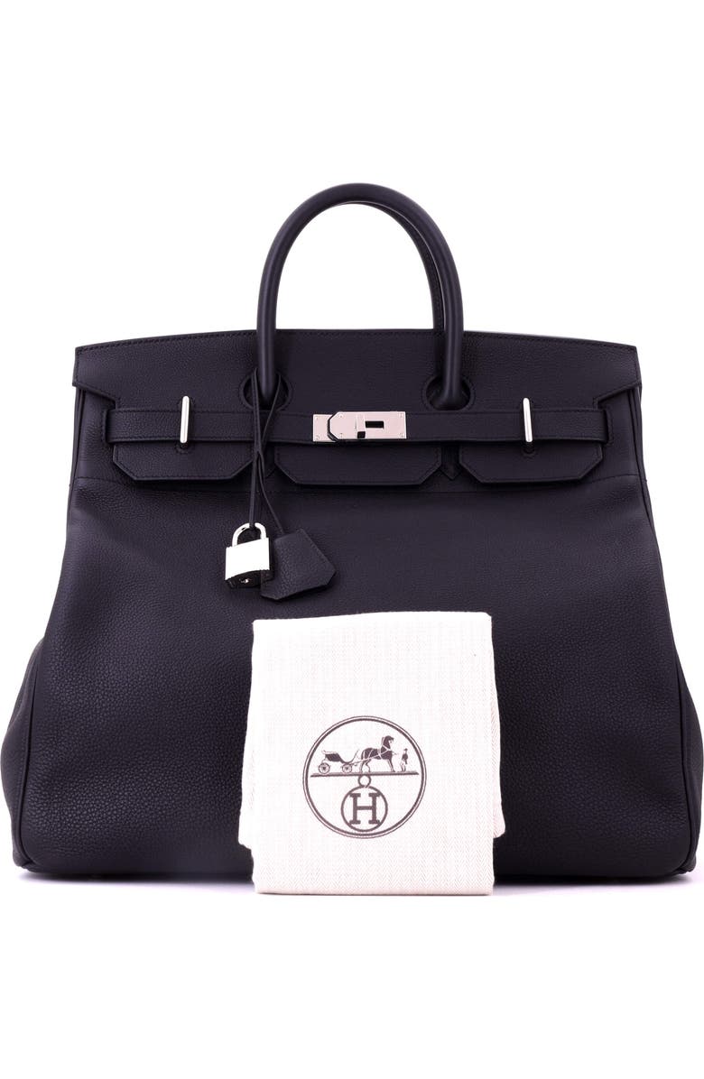 Pre-Owned Hermes HAC Birkin Bag Black Togo with Palladium Hardware 40, Alternate, color, Noir