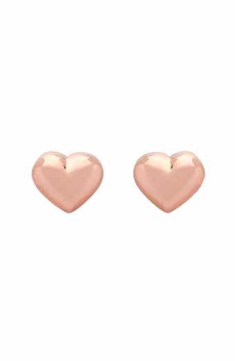 Frankie & Zoe Tiny Heart Button Stud Earrings