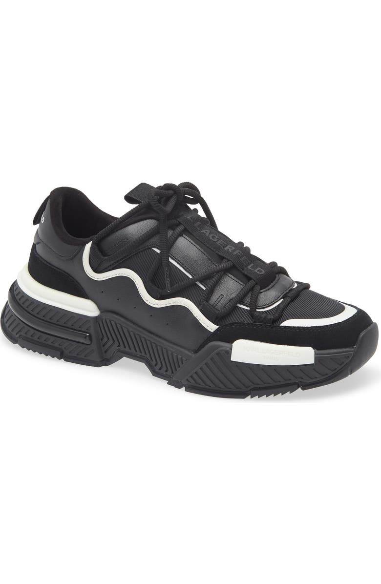 KARL LAGERFELD PARIS Bungee Chunky Sneaker, Main, color, Black