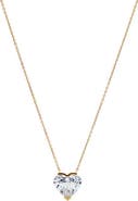 BY ADINA EDEN Lab Grown Diamond Heart Semi Bezel Pendant Necklace 14K