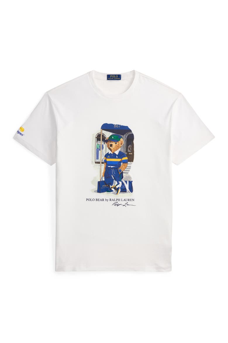 US Open Polo Bear Graphic T-Shirt, Alternate, color, WHITE