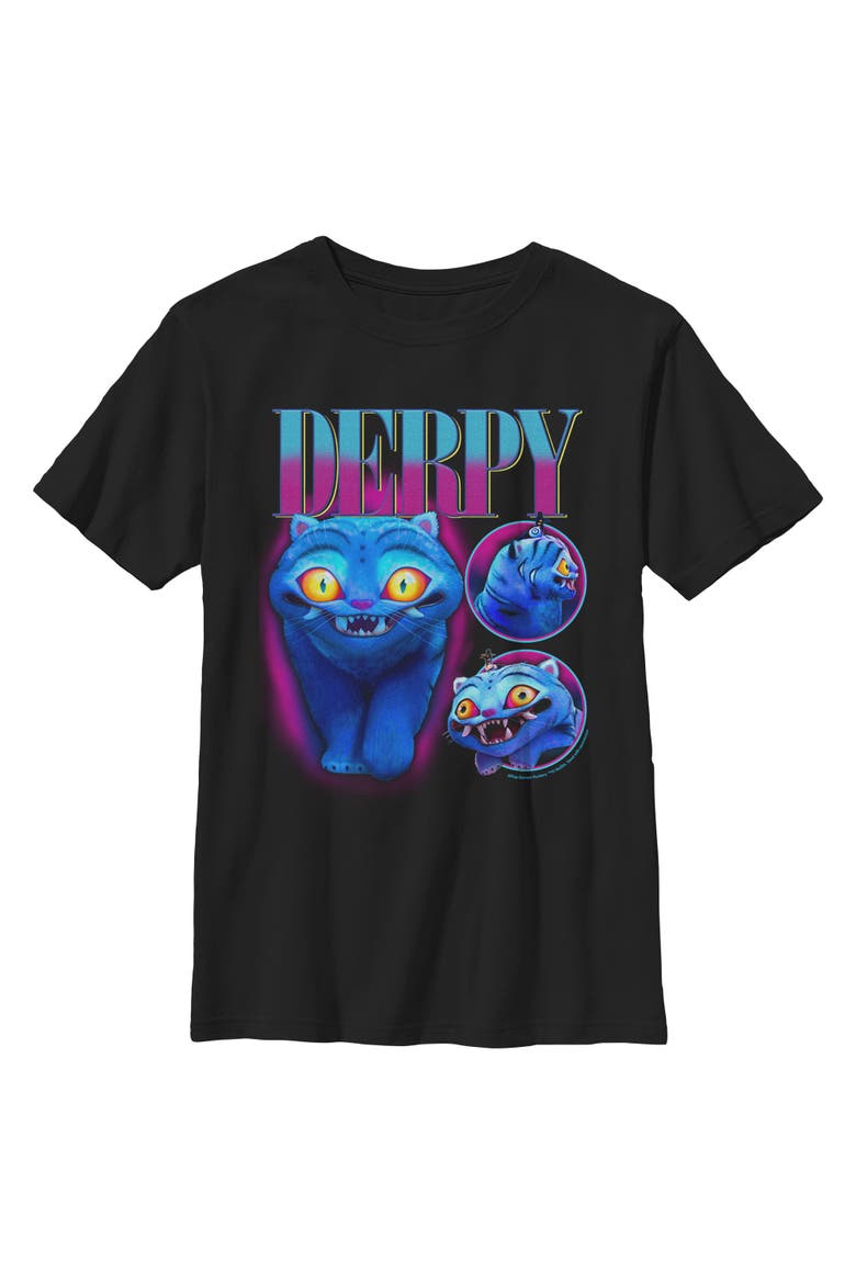 Boy's KPop Demon Hunters Supernatural Derpy  Graphic T-Shirt, Main, color, Black