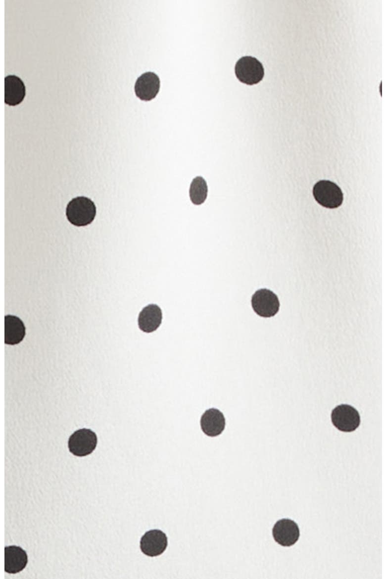 Polka Dot Silk Button-Up Shirt, Alternate, color, IVORY MULTI